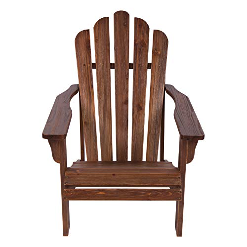 Shine Company Westport Wooden Adirondack Chair, Outdoor Patio Firepit Chairs, Back & Seat Pre-Assembled, Oak - Image 2