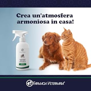 Farmacia Veterinaria - Disabituante Repellente per Gatti e Cani - Spray Anti Pipi Dissuasore Elimina Odori - Divano Mobili Tessuti Interno Esterno 500ml