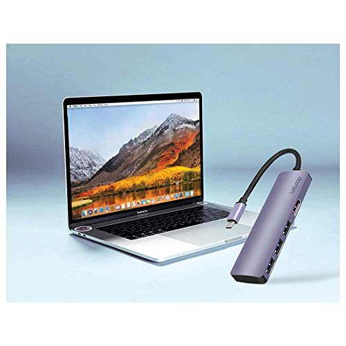 Image of BitLoop USB C Hub with HDMI 4K and 3 x USB3.0 Ports, Free Leather CASE