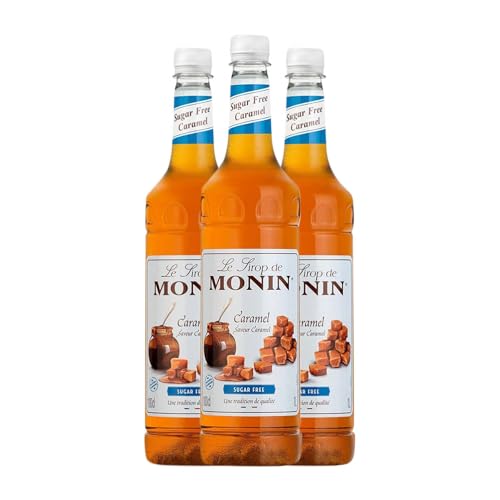 Schnapp MoninCocktail Sirope Caramelo sin Azúcar 70 cl (Caja de 3 Botellas de 70 cl)