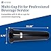 San Jamar One-Size-Fits-All Ez-Fit In-Counter Cup Dispenser Fits 8-46 Oz Cups with Interchangeable Gaskets for Restaurants, Dining Halls, and Fast Food, Plastic, 23.25 Inches, Black