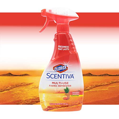 Image of Clorox Scentiva Fabric Refresher Spray, Hawaiian Sunshine Scent, 16.9 Oz