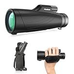 Usogood 12X52 Monocular Telescope, Monoculars for Adults High Power with BAK4 Prisms and FMC Lens, Compact Life Waterproof Monocular for Bird Watching Gifts Hiking Camping with Hand Strap