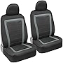BDK carXS FreshMesh Car Seat Covers for Front Seats – Gray Mesh Car Seat Protectors with Sideless Design for Built-in Armrests, Interior Covers for Auto Truck Van SUV