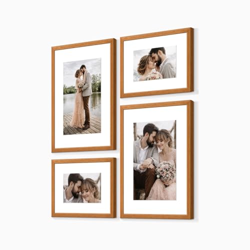 Image of Custom Personalized Photo Collage Framed Wall Art Painting Frames Set | Family Picture Frame Wall Decor Artwork for Living Room Bedroom | A3 + A4 Frame Combo Gallery Style | Personalized Home Decor Gift
