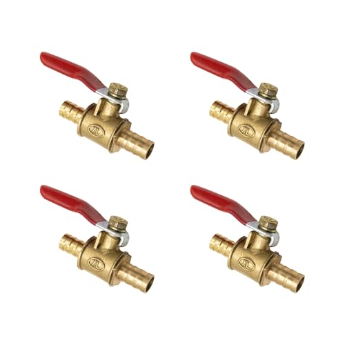 Joyangy 4-Pack Brass Ball Valves, 5/16