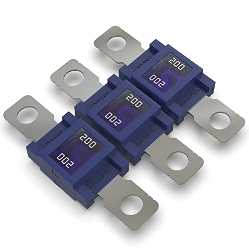 AUPROTEC Mega Hochstromsicherung Schraubsicherung 80A - 500A Auswahl: 200A Ampere blau, 3 Stück