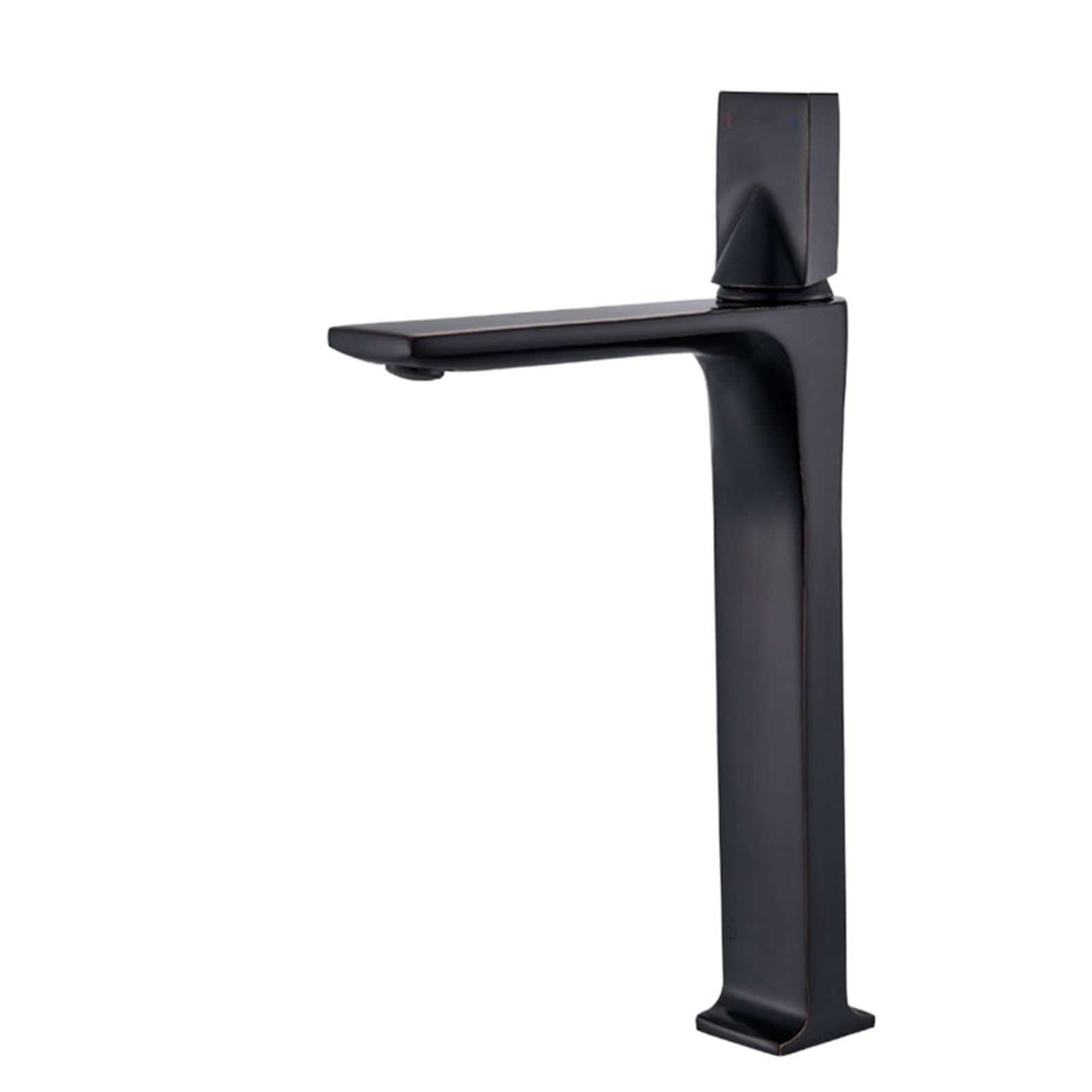 CVFRDD Basin Faucets Matte Black Bathroom Faucet, Hot And Cold Water Basin Mixer Tap, Chrome Brass Toilet Sink Water Crane(High Black)