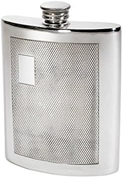 Wentworth Pewter- Barley Pewter Kidney Flask,Hip Flask, Spirit Flask, 6oz capacity.