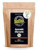 Biotiva Chai Latte 100g Bio - Gewürzmischung aus Zimt-, Kardamom-, Kakao- (stark entölt), Nelken-, Muskatnuss-Pulver & schwarzer Pfeffer - Ayuverdisches Getränk - ohne Zuckerzusatz - vegan