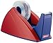 Price comparison product image tesa Easy Cut Desk Dispenser Professional - Refillable Tape Dispenser for Adhesive Tape Rolls Size 33 m x 19 mm - Nonslip in Red/Blue