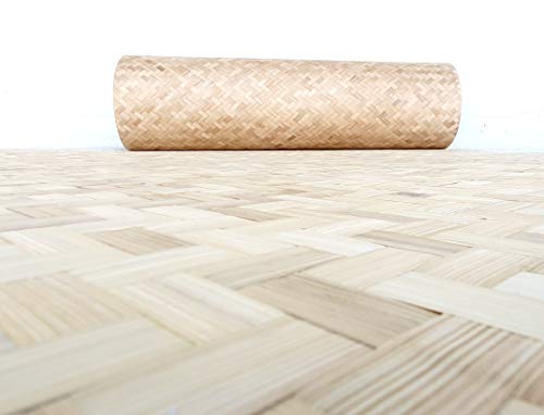 Tapis tressé en bambou 240 x 120 cm – Tapis en fibre de bambou collé comme décoration intérieure ou revêtement mural