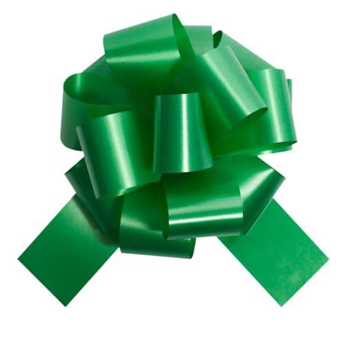 6 Pcs 6 Inch Green Pull Bows Christmas Bows Christmas Bows for Gift Wrapping Gift Wrapping Baskets Wedding Party Decorations Crafts Quality Pull Bows for Gifts and Decorations