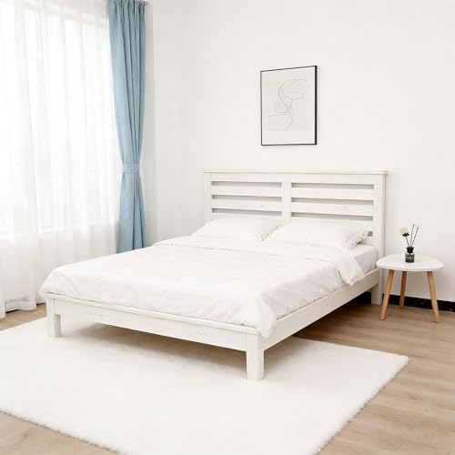 Tapis poils ras blanc 120 x 380 cm anti-poussière pour salon moderne