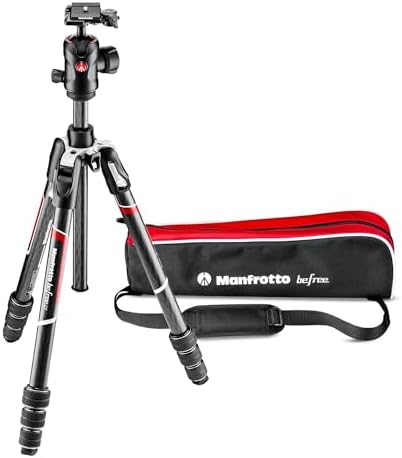 Manfrotto Befree Advanced GT PRO Camera Tripod Kit, Travel Tripod with Ball Head, Portable & Compact, Professional Carbon Camera Support for DSLR, Reflex, Mirrorless, Photo Accessories, MKBFRTC4GT-BH