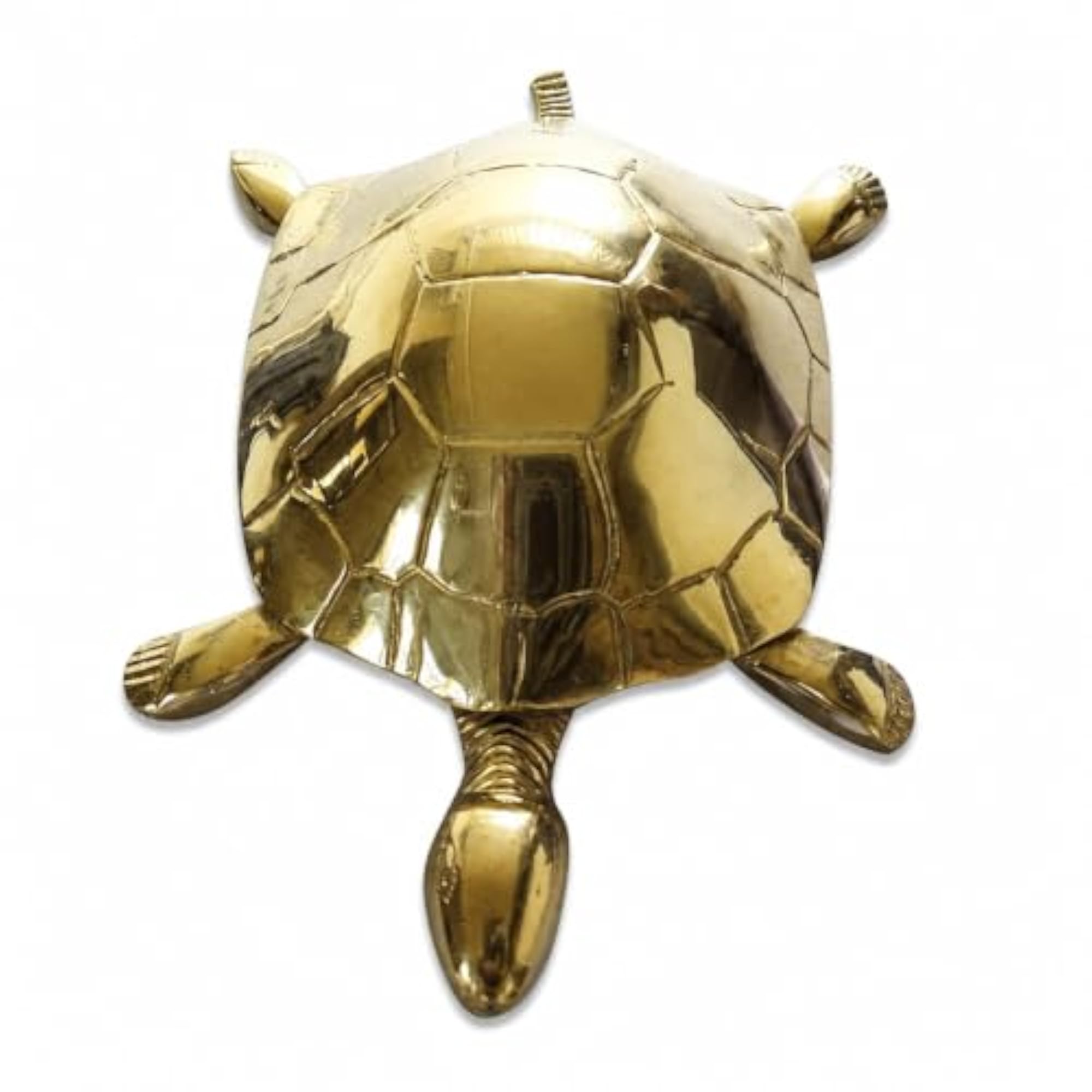 Shubh Sanket Solid Brass Tortoise - 8 Inches, Wealth & Prosperity
