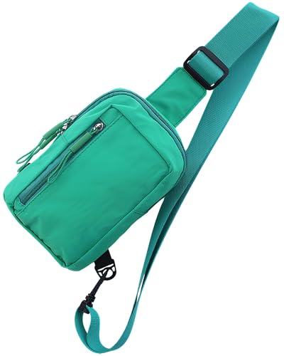 HAUMAUH Brustbeutel Damen Herren Brusttasche Klein - Umhängetasche Umhängetaschen Schultertasche Crossbody – Arbeitsweg Reisen Festival-Begleiter (Grün)