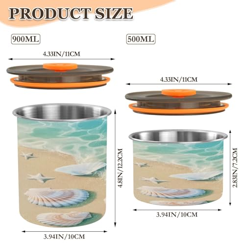 Envase Hermético de Acero Inoxidable para Café 500 ml miniatura 2