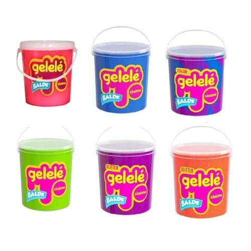 KIT Gelelé SLIME com Glitter - 2 Potes 152 gr + 2 Baldes 457 gr