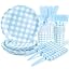 Blue Scalloped Gingham