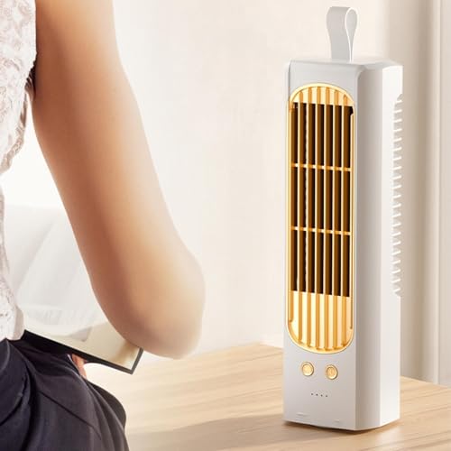Circulateur d'air tour oscillante USB rechargeable pour bureau, maison et intérieur