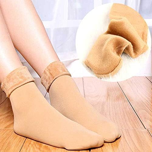 NAVMAV Combo of 1Pair Leg Warmer & 1Pair Snow Sock Unisex Winter Warm Fur Knit Leg Warmer/Knee Cap Over Knee High Sock Fancy Split Toe Thumb Sock for Women & Men (Ghutna Sock& MojaJurab) 2
