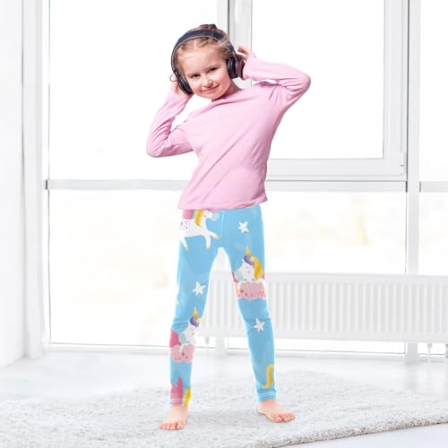 Magic Unicorn Girls Leggings,Workout Leggings for Girls Toddler Athletic Legging Size for 3-10T4