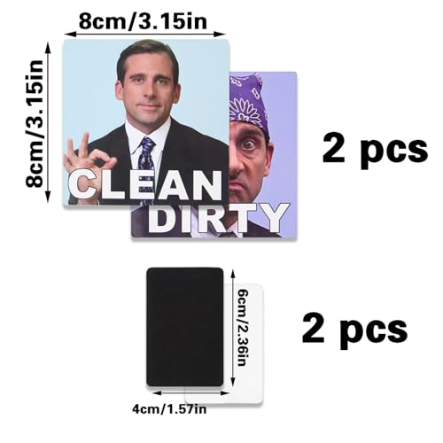 2 peças de ímã limpo e sujo, indicador de sinal reversível para máquina de lavar louça, placa de lim