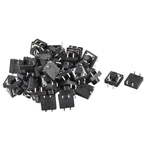 Aexit Panel PCB Industrial Switches Momentary Tactile Tact Push Button Switch Electronic Component 12 x 12 x Pushbutton Switches 7mm 44pcs