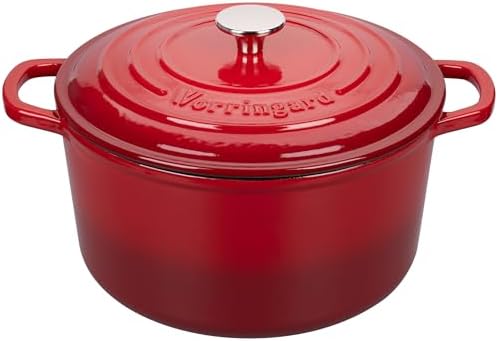 Enameled Cast Iron Dutch Oven Pot with Lid, for Sourdough Bread Baking, Round Dutch Ovens, 6 Quart - Thumbnail 3