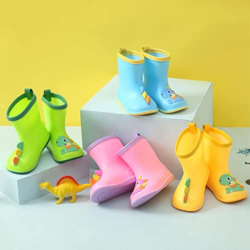 Kids Dinosaur Rain Boots for Boys Girls Mud Boots Waterproof Toddler Lightweight Rainboots with Easy-On Handles2