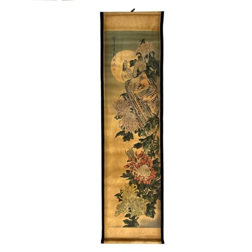 Wall Art Poster Prints Painting Scroll Decor Bird Flower Chrysanthemum