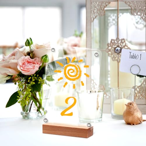 Support stable en bois pour photos de fêtes et décoration de table de mariage - 5