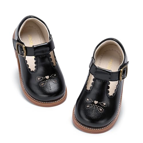 Image of PHIRAMIN Toddler Girl Mary Jane Dress Shoes-Little Girl School Uniform Shoes for Wedding Party
