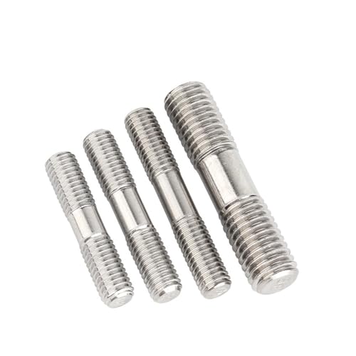 SHENGW(小さな店) 長さ16mm-200mm ステンレス鋼304 両端ねじロッドスタッド M2.5 M3 M4 M5 M6(80mm 10pcs,M5)