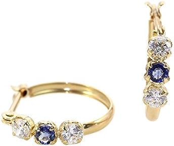 Barzaz Hoop Earrings 18K Sapphire Yellow Gold K18K Ring Ring 18K September Birthstone