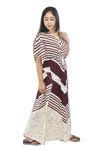 Image of BDROX Pure Cotton Indonesian Kaftan Nighty Full Length