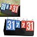 Portable Scoreboard, 4 Digit Flip Sports Scoreboard Score Counter for Table Tennis Basketball, Blue and Red Plates Multi Sports Score Flip Scoreboard Score Keeper, 15.7 x 7.3 x 5.9in
