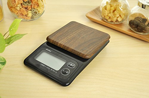 ドリテック(dretec) ドリテック 画面が大きく斜めで見やすいデジタルスケール フォレスト 2kg ダークウッド KS-276DW の商品画像 3