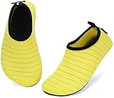 zapatillas casa niño hipercor  SAGUARO Escarpines Niño Niña Zapatillas para Agua Zapatos de Río Playa Calzado Deportes Acuáticos para Piscina Buceo Surf Natación Nadar Mares Vela Rocas(Limon Amarillo, 20/21 EU)