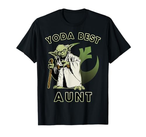 T-shirt Star Wars Yoda Best Aunt | Cadeau original pour tante fan de la Rébellion