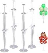 Ulikey 4 Stück Ballon Stick Halter Balloon Stand Kit Luftballons Ständer Halter Ballonhalter Tisc...
