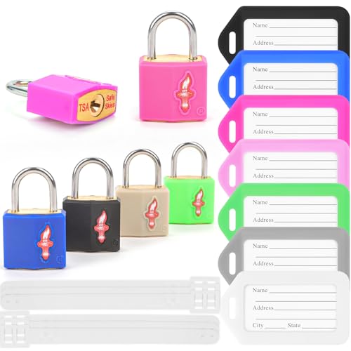 TSA Luggage Lock Sets with 6 Tags 6 Pack
