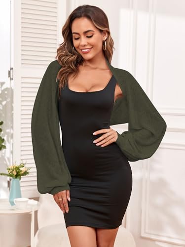 Image of ZAFUL Women's Sheer Shrug Y2K Long Sleeve Cardigans 2026 Irregular Tie Front Bolera