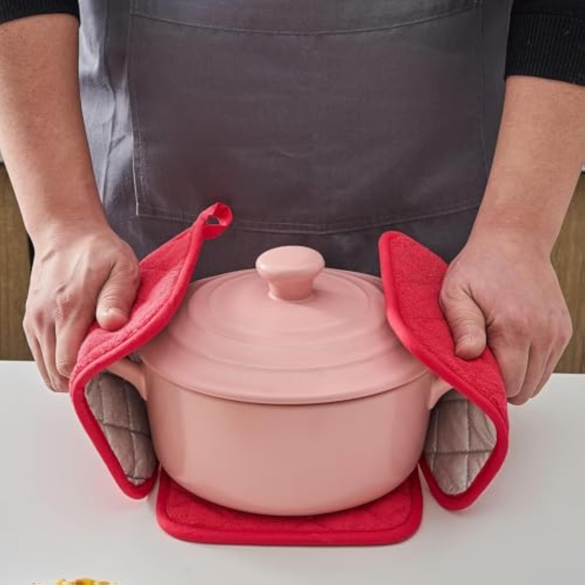 4 Pieces Kitchen Pot Holders Machine Washable