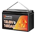 TechCella 12V 160Ah LiFePO4 Battery, 150A BMS, Built-in Bluetooth, Group 31, Low Temp Cut Off, Deep Cycle, 12V Lithium Battery for Trolling Motor, Boat, RV, Solar, Camping, Off Grid