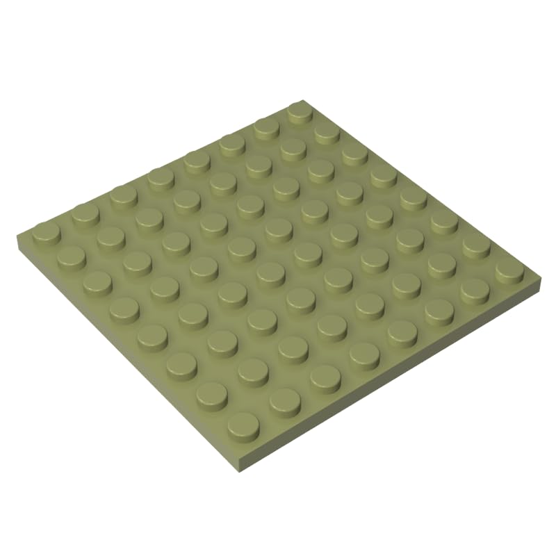 41539 Foundation Plate Plate 8x8 10 Pieces GDS-528 Compatible with Lego Building Blocks Color:Olive Green — image 1