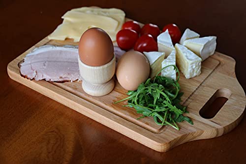 EFO Holz Eierbecher 4er Set | Handgefertigte Eierbecher aus naturbelassenem Holz | Ideal für Frühstück, Camping, Picknick oder Kinderküche | Robust, nachhaltig und zeitlos | Buchenholz – Bild 5
