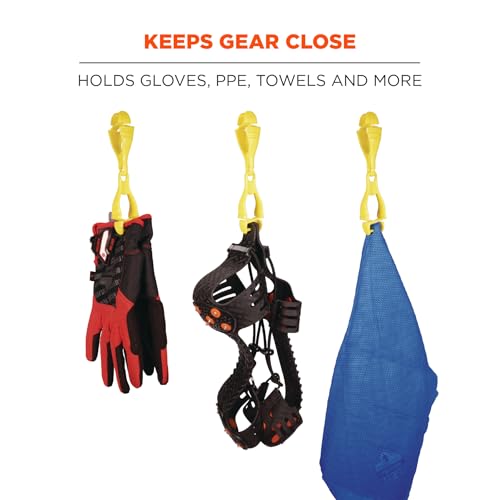 Image of Ergodyne Squids 3400 Glove Clip Holder with Dual Clips, Lime, 1 Count (Pack of 1)
