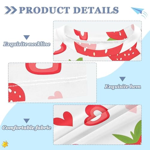 Strawberry Country Style Valentines Short Sleeve Boy Bathing Suit Rashguard Swimsuit for Girls Rash Guard Swimsuit for 3-12 Years ropa de bano para ninas3